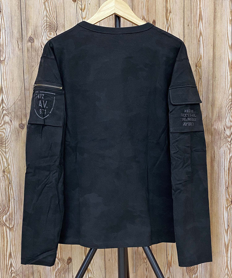 トップイズム TopIsm AVIREX アビレクッス フェイドウォッシュ 長袖 ファティーグ Tシャツ ロングTシャツ 長袖Tシャツ ロンT 長袖 綿100% メンズ ブランド