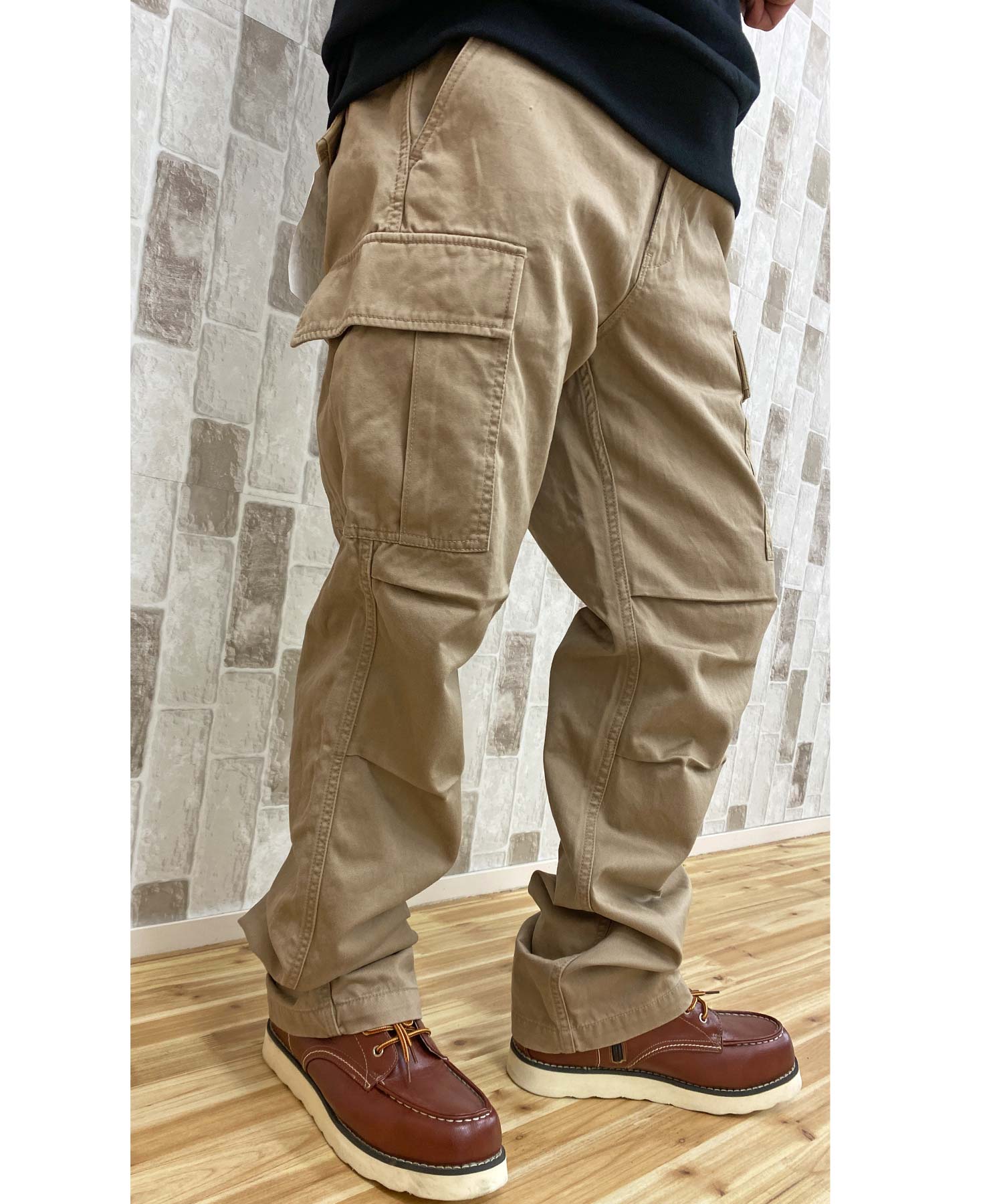 トップイズム TopIsm AVIREX アビレックス カーゴパンツ ミリタリー カモフラ 迷彩 無地 ファティーグパンツ
