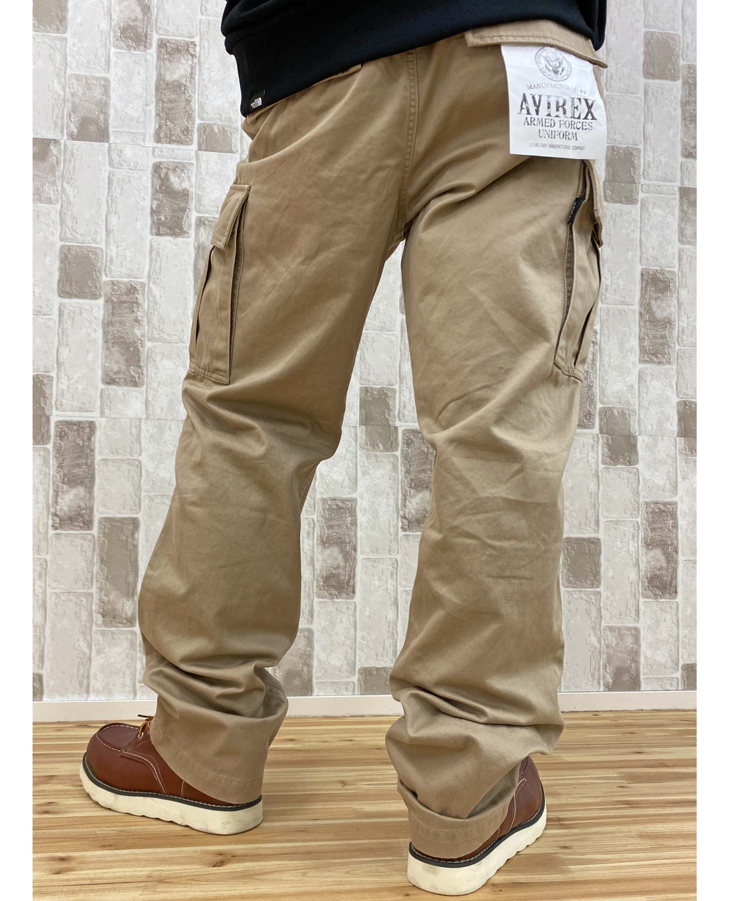 トップイズム TopIsm AVIREX アビレックス カーゴパンツ ミリタリー カモフラ 迷彩 無地 ファティーグパンツ