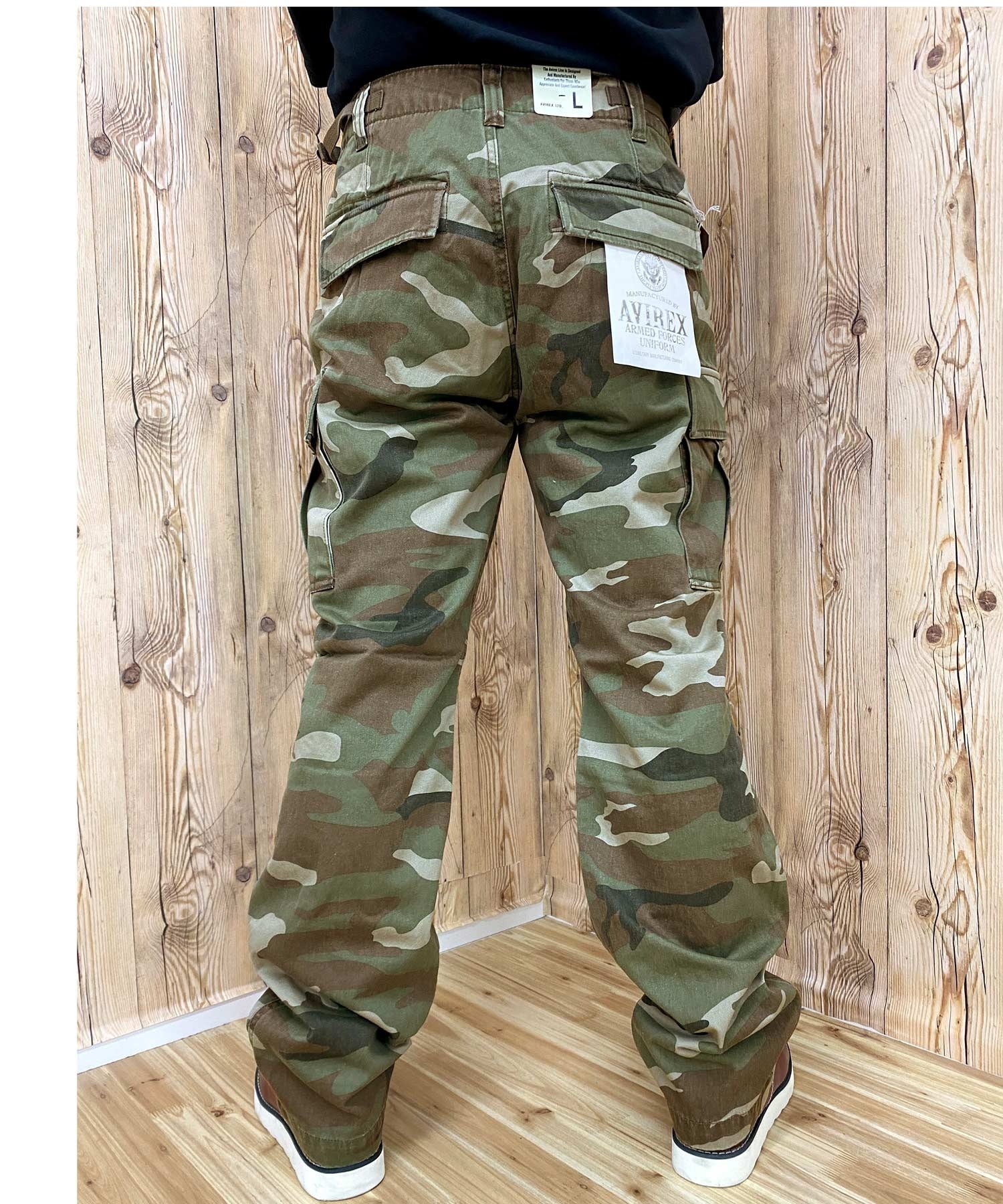 トップイズム TopIsm AVIREX アビレックス カーゴパンツ ミリタリー カモフラ 迷彩 無地 ファティーグパンツ