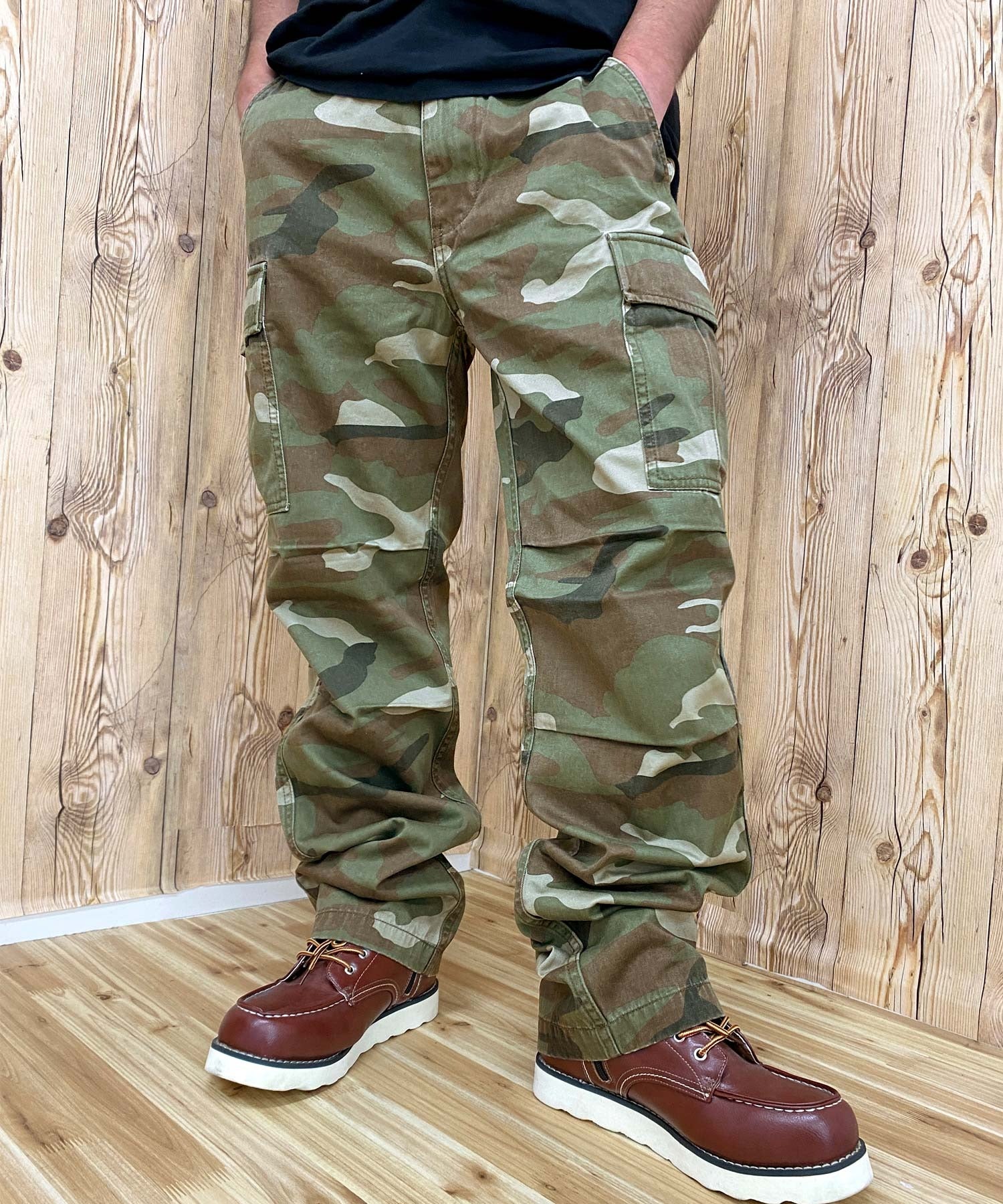 トップイズム TopIsm AVIREX アビレックス カーゴパンツ ミリタリー カモフラ 迷彩 無地 ファティーグパンツ