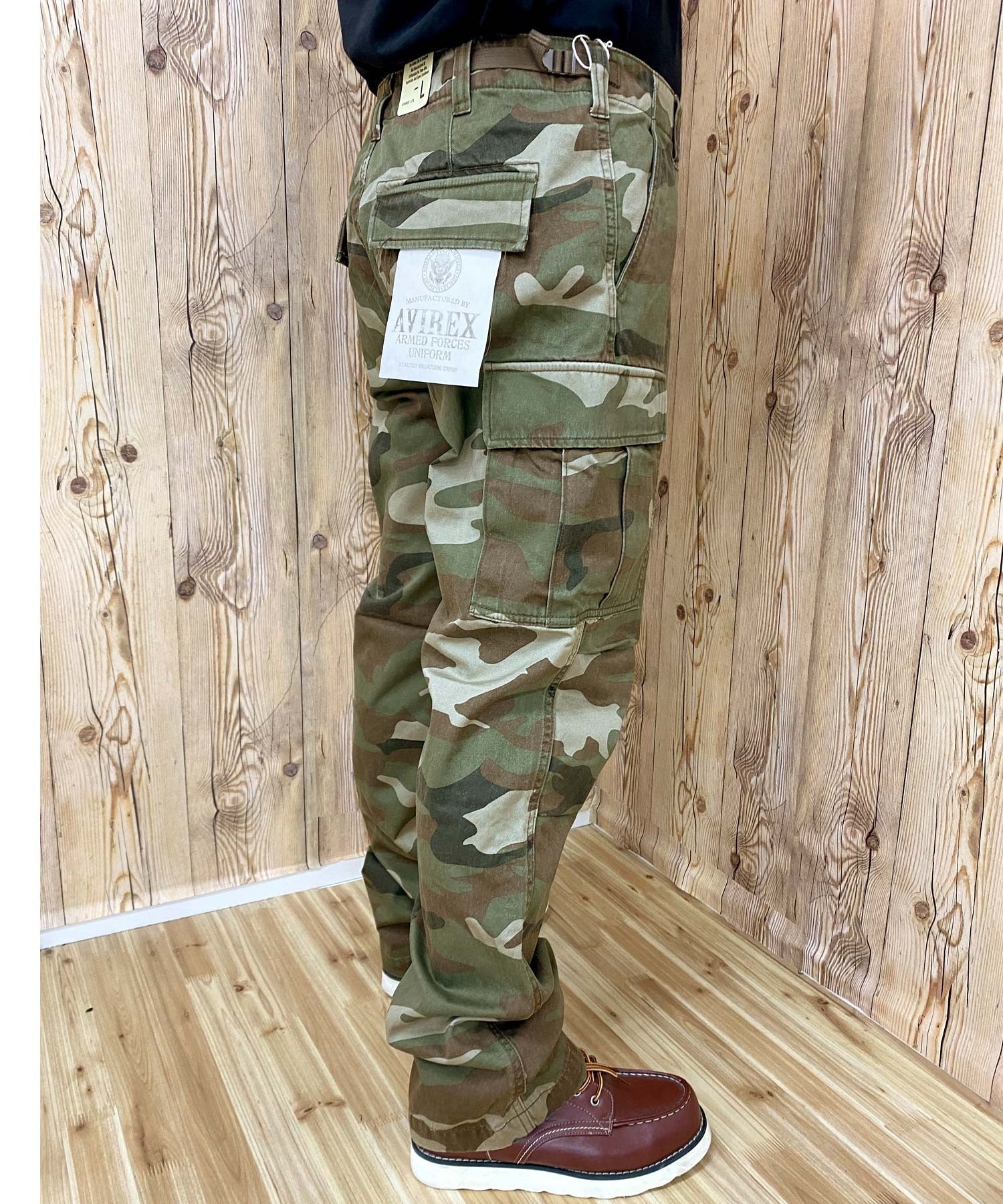 トップイズム TopIsm AVIREX アビレックス カーゴパンツ ミリタリー カモフラ 迷彩 無地 ファティーグパンツ