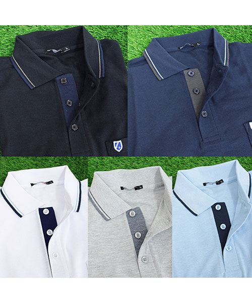 トップイズム TopIsm ポロシャツ ゴルフ メンズ ゴルフウェア ワンポイント刺繍 無地 速乾ドライ 鹿の子 ストレッチ 半袖 トップス スポーツウェア 大きいサイズ