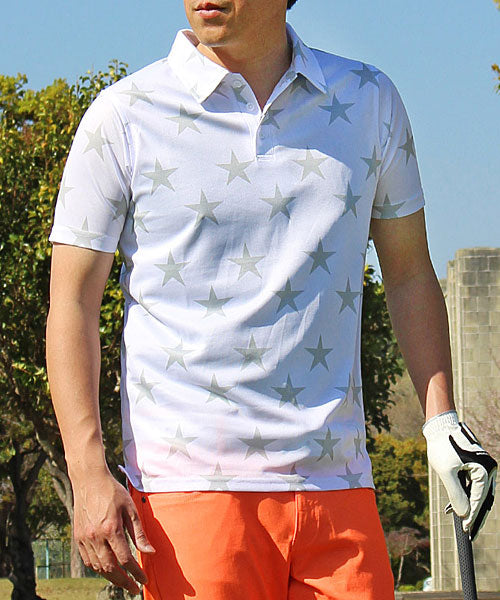 トップイズム TopIsm ゴルフ ポロシャツ メンズ ゴルフウェア 速乾ドライメッシュ ストレッチ 半袖 春夏 カモフラ 迷彩 総柄 千鳥格子 チェック 星スター ボタニカル 小花柄 ヤシの木 幾何学 トップス 大きいサイズ