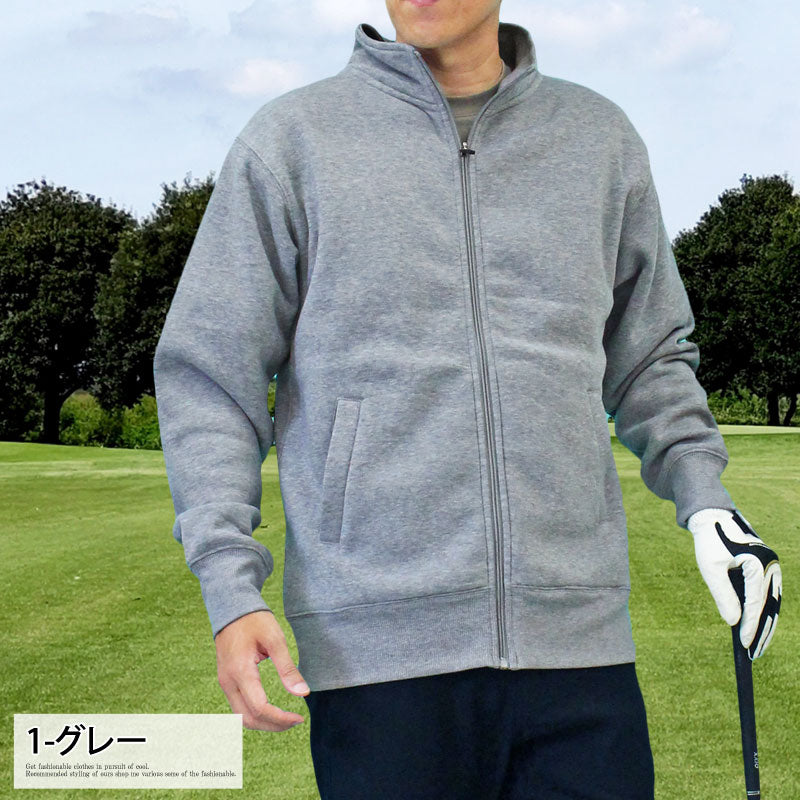 トップイズム TopIsm ゴルフ ジャケット メンズ ゴルフウェア 暖かい裏起毛 トレーナー ブルゾン スウェット トップス ハイネック ジップアップ スタンドネック 秋冬