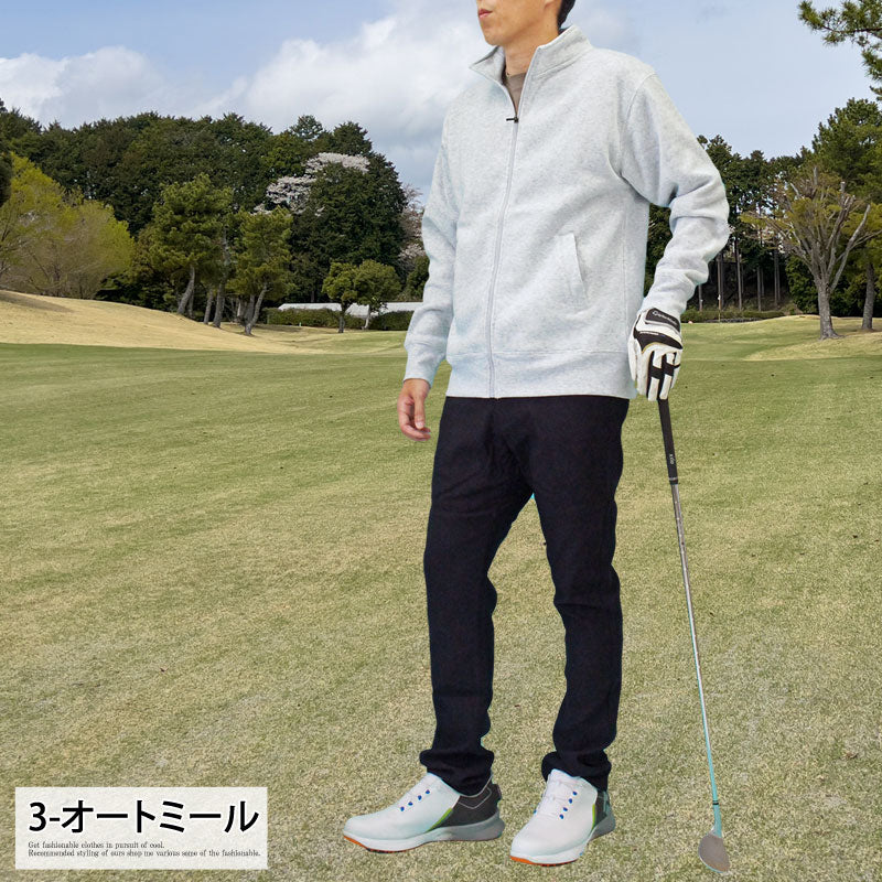 トップイズム TopIsm ゴルフ ジャケット メンズ ゴルフウェア 暖かい裏起毛 トレーナー ブルゾン スウェット トップス ハイネック ジップアップ スタンドネック 秋冬