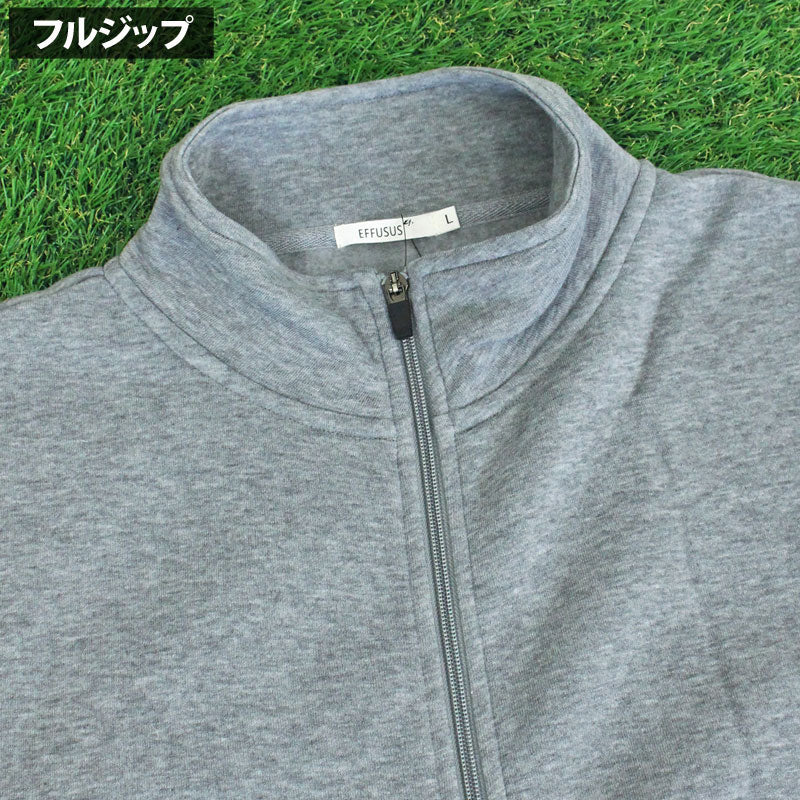 トップイズム TopIsm ゴルフ ジャケット メンズ ゴルフウェア 暖かい裏起毛 トレーナー ブルゾン スウェット トップス ハイネック ジップアップ スタンドネック 秋冬