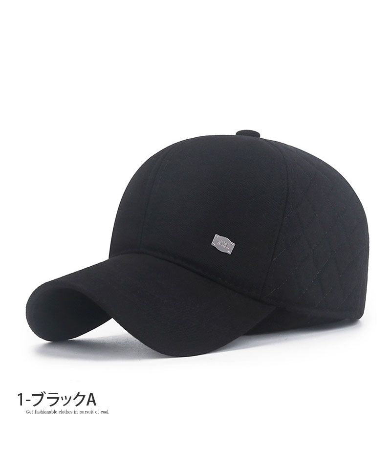 トップイズム TopIsm ゴルフキャップ メンズ 帽子 耳当て付 ゴルフウェア 小物 イヤーマフ 秋冬 防寒 2WAY キルティング フェルト おしゃれ （5-ネイビーB） 5-ネイビーB