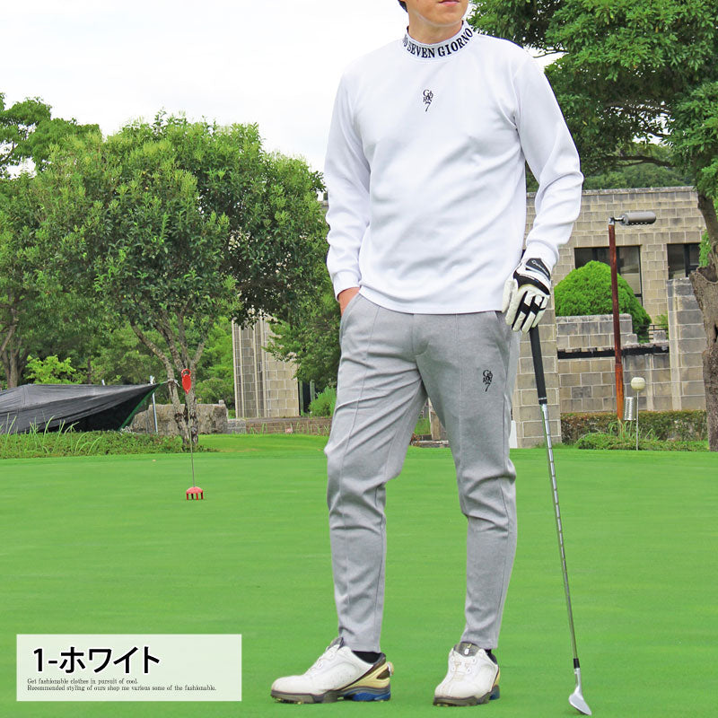 頂級主義 TopIsm 高爾夫服飾 男士 模擬領襯衫 GIORNO SEVEN 喬爾諾七 高領 上衣 Polo衫 彈性 長袖 素色 高頻標誌