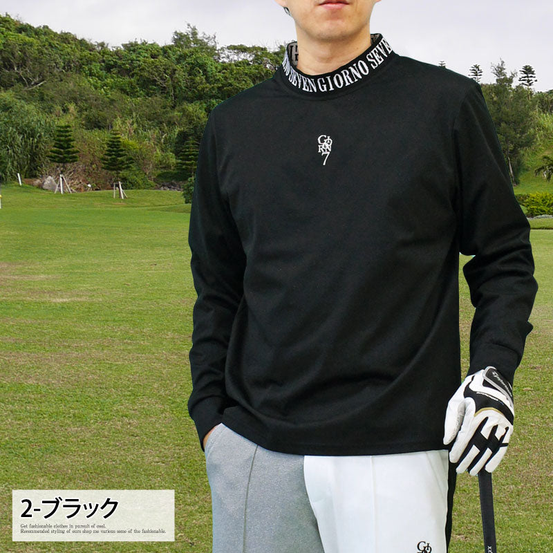 頂級主義 TopIsm 高爾夫服飾 男士 模擬領襯衫 GIORNO SEVEN 喬爾諾七 高領 上衣 Polo衫 彈性 長袖 素色 高頻標誌