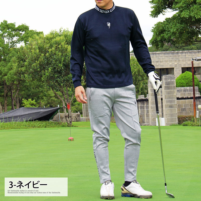 頂級主義 TopIsm 高爾夫服飾 男士 模擬領襯衫 GIORNO SEVEN 喬爾諾七 高領 上衣 Polo衫 彈性 長袖 素色 高頻標誌