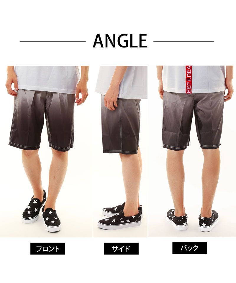 トップイズム TopIsm メンズ サーフパンツ フィットネス グラデーション 海水パンツ 海パ0ン  トランクス【返品不可商品】 （4-レッド） 4-レッド