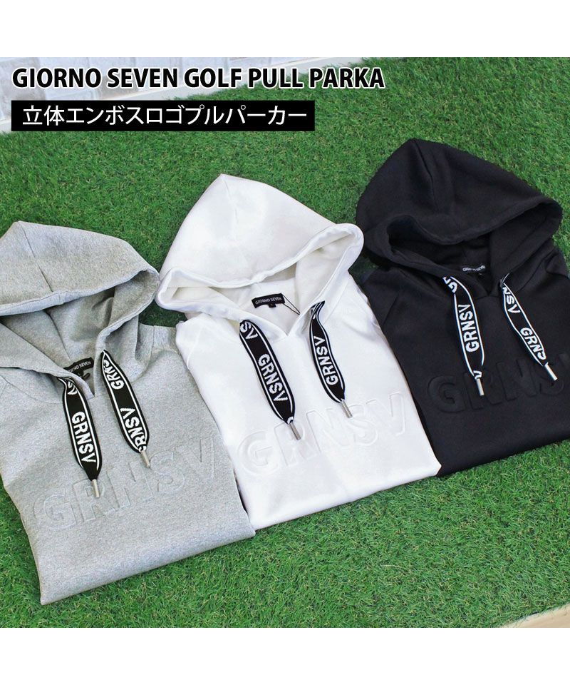 トップイズム TopIsm ゴルフウェア メンズ プルパーカー GIORNO SEVEN ジョルノセブン フーディー トレーナー トップス プルオーバー 立体ロゴ おしゃれ 春夏 秋冬