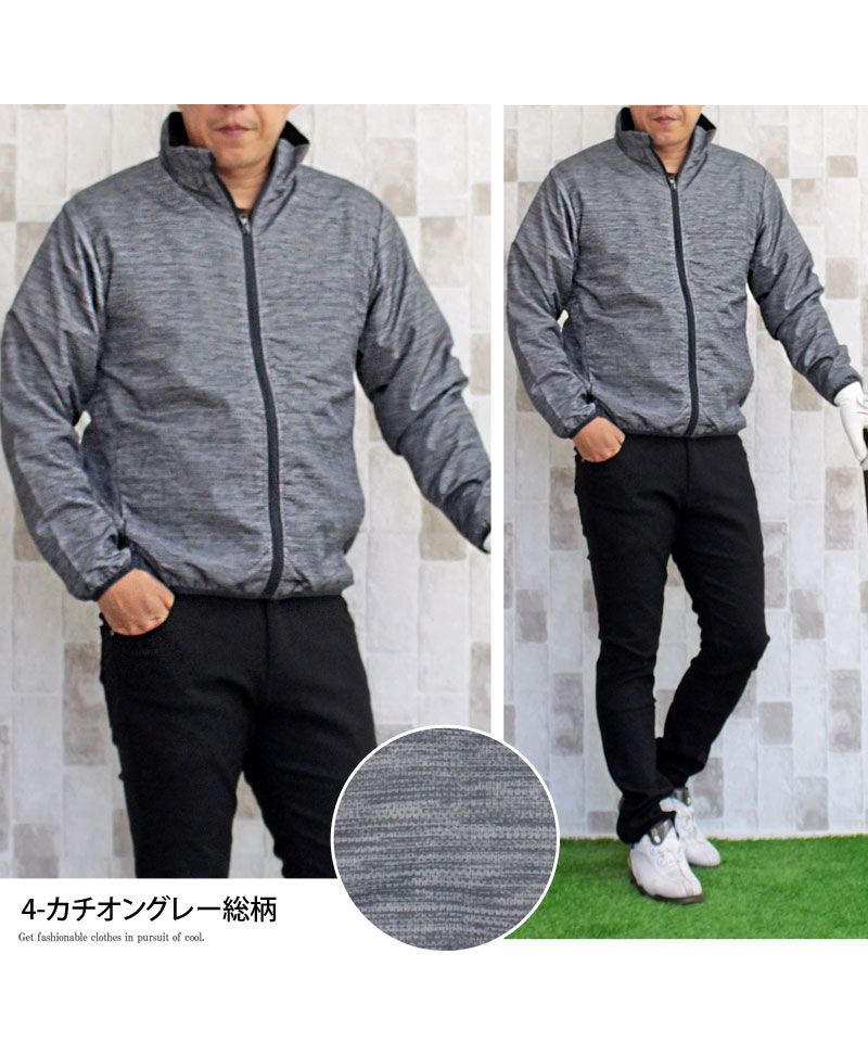 トップイズム TopIsm ゴルフジャケット メンズ ゴルフウェア 裏起毛フリース 撥水加工 アウター ブルゾン スタンドネック フルジップアップ カモフラ 迷彩 総柄 スポーツウェア 暖