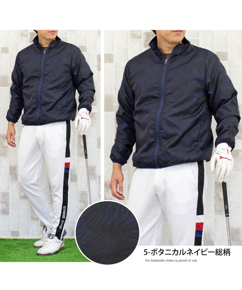 トップイズム TopIsm ゴルフジャケット メンズ ゴルフウェア 裏起毛フリース 撥水加工 アウター ブルゾン スタンドネック フルジップアップ カモフラ 迷彩 総柄 スポーツウェア 暖