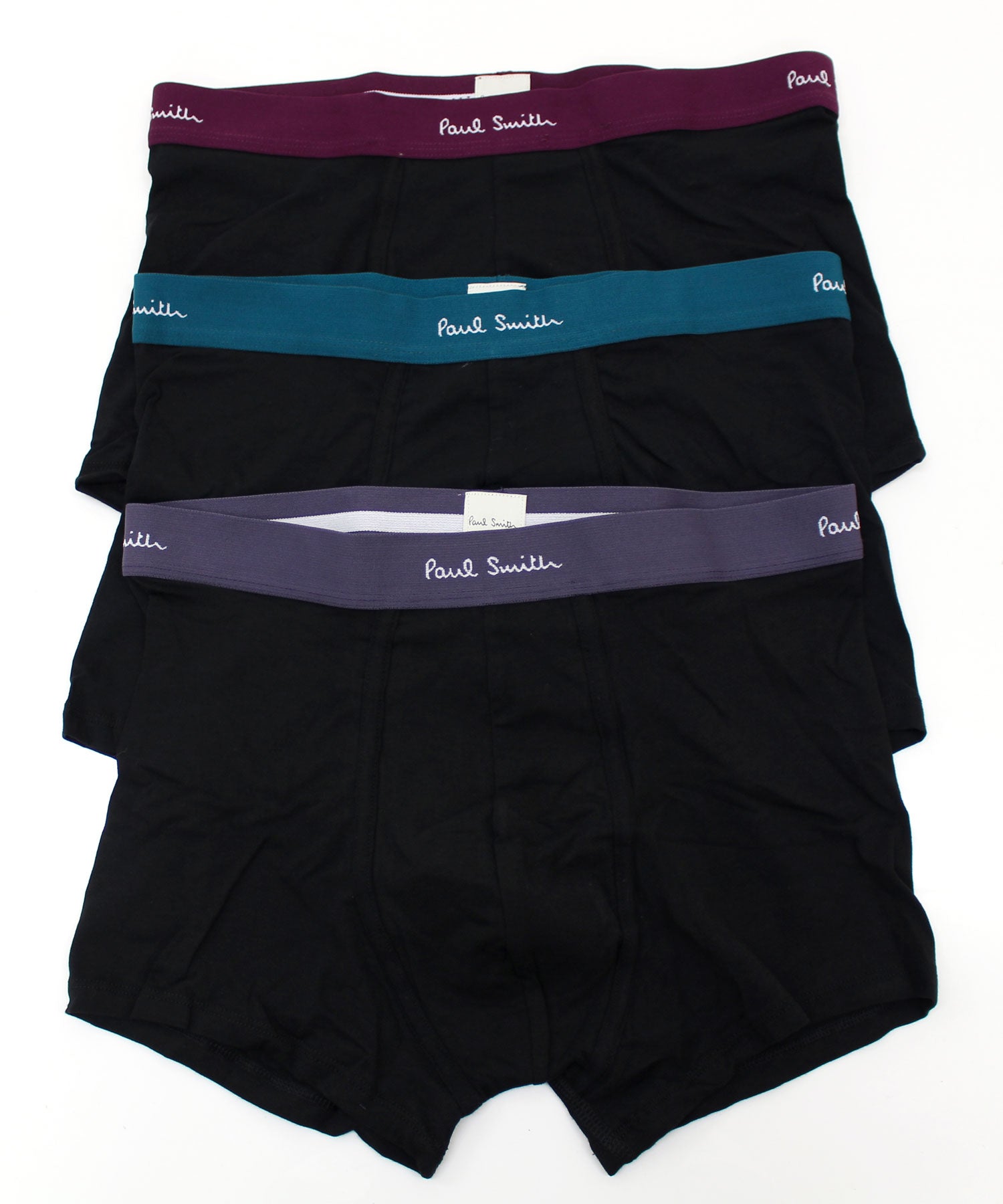 トップイズム TopIsm Paul Smith ポールスミス 3PACK メンズ ボクサーパンツ 3枚セット ウエストロゴ コットン ストレッチ 下着 トランクス インナーウェア【返品不可商品】
