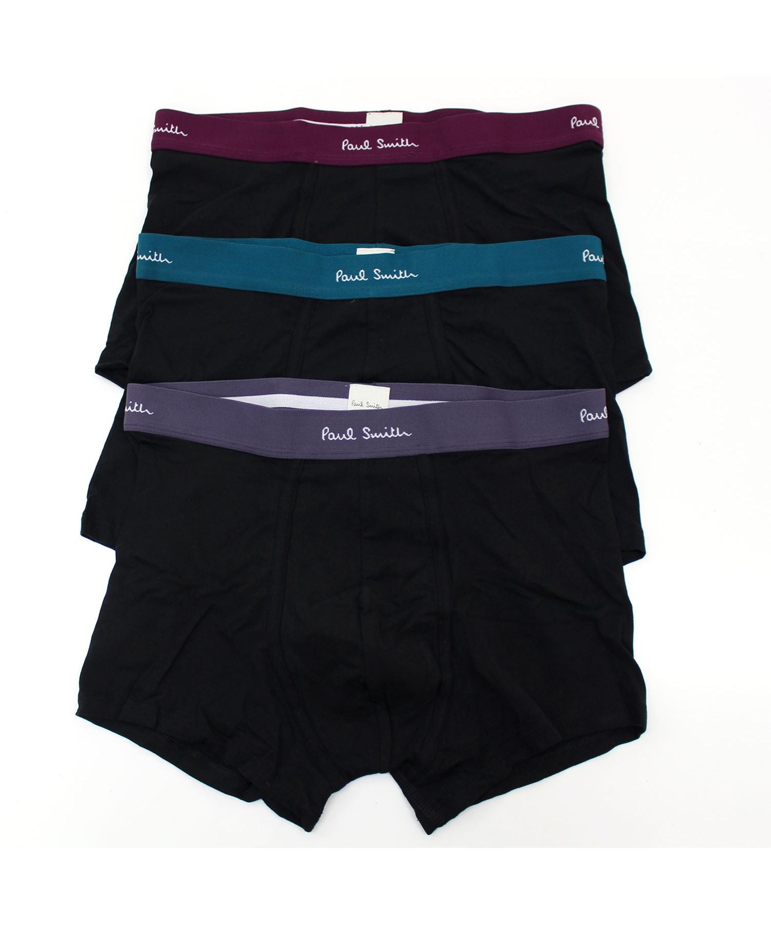 トップイズム TopIsm Paul Smith ポールスミス 3PACK メンズ ボクサーパンツ 3枚セット ウエストロゴ コットン ストレッチ 下着 トランクス インナーウェア【返品不可商品】