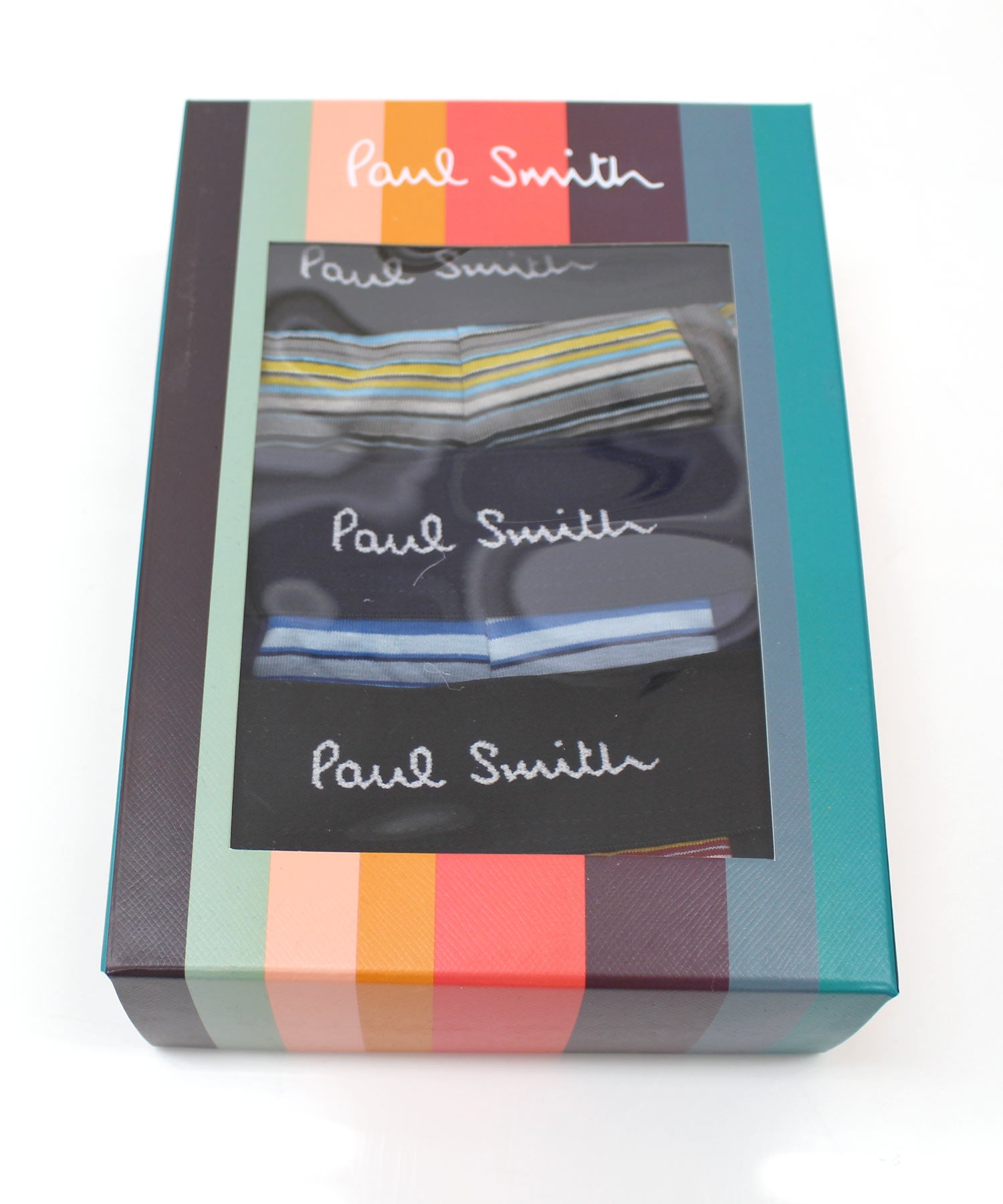 トップイズム TopIsm Paul Smith ポールスミス 3PACK メンズ ボクサーパンツ 3枚セット マルチボーダー コットン ストレッチ 下着 トランクス インナーウェア【返品不可商品】