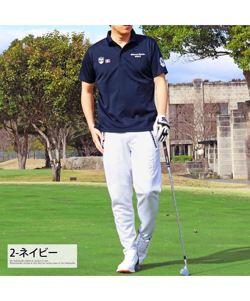 トップイズム TopIsm ゴルフウェア ポロシャツ メンズ GIORNO SEVEN ジョルノセブン ゴルフ 吸汗速乾 ドライメッシュ ストレッチ 半袖 ワッペン刺繍ロゴ トップス 春夏