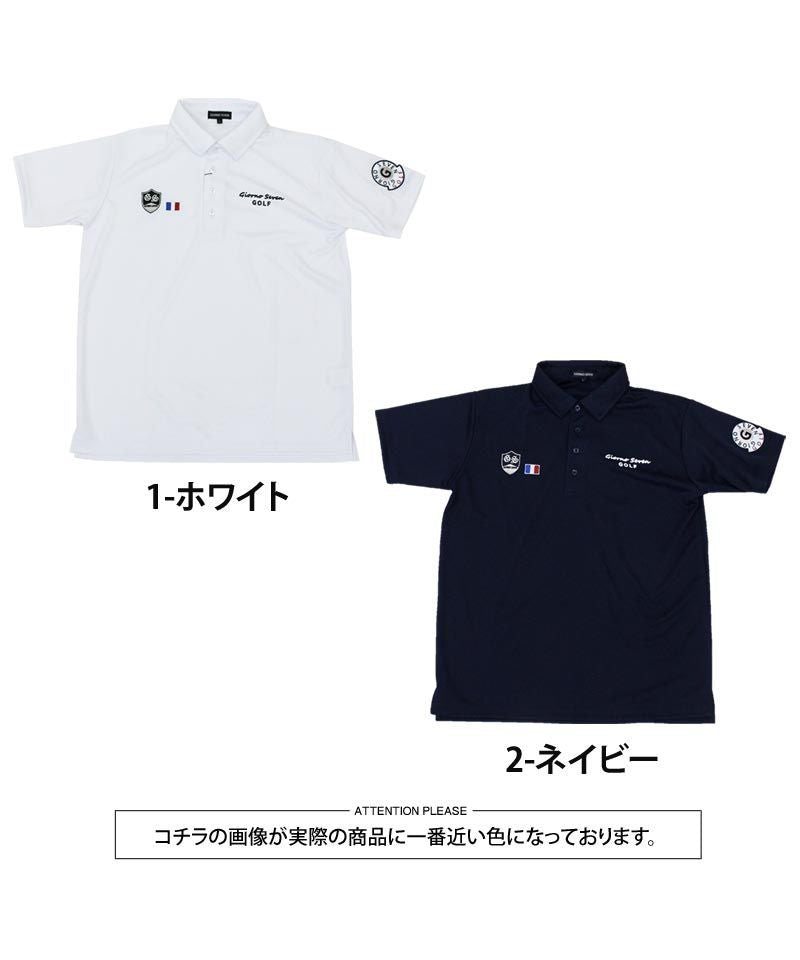 トップイズム TopIsm ゴルフウェア ポロシャツ メンズ GIORNO SEVEN ジョルノセブン ゴルフ 吸汗速乾 ドライメッシュ ストレッチ 半袖 ワッペン刺繍ロゴ トップス 春夏