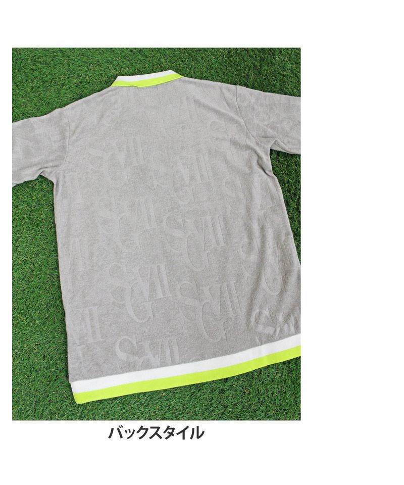 トップイズム TopIsm ゴルフウェア 上下セットアップ メンズ GIORNO SEVEN ジョルノセブン パイル型押し ポロシャツ ハーフパンツ ショートパンツ 半袖 春夏 （2-ネイビー） 2-ネイビー