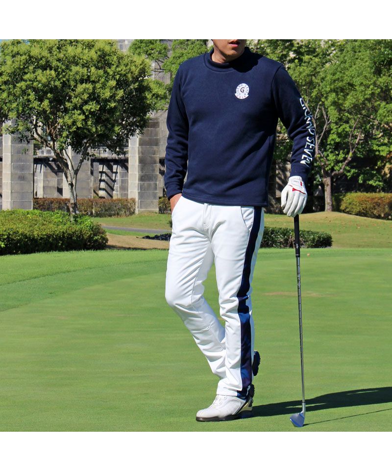 トップイズム TopIsm ゴルフトレーナー メンズ ゴルフウェア 暖かい 裏起毛 シャギーボアフリース GIORNO SEVEN ジョルノセブン スウェット