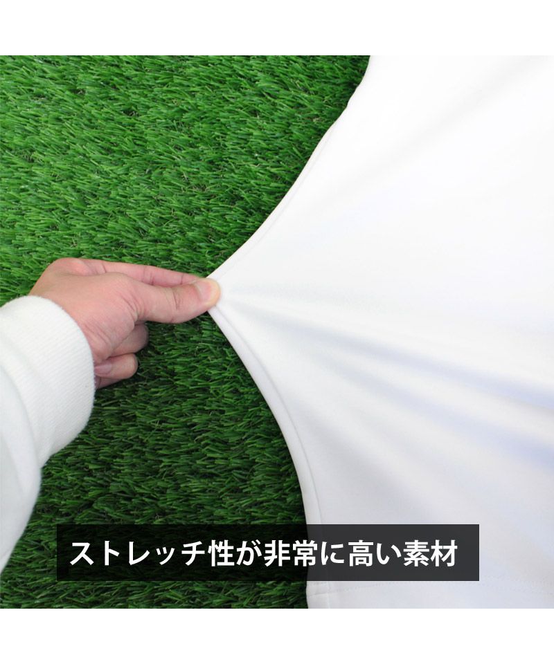 トップイズム TopIsm ゴルフ モックネックシャツ ハイネックTシャツ メンズ ゴルフウェア GIORNO SEVEN ジョルノセブン ストレッチ 長袖 無地 ロゴプリント 切替 ポロ （3-ブラックホワイト） 3-ブラックホワイト
