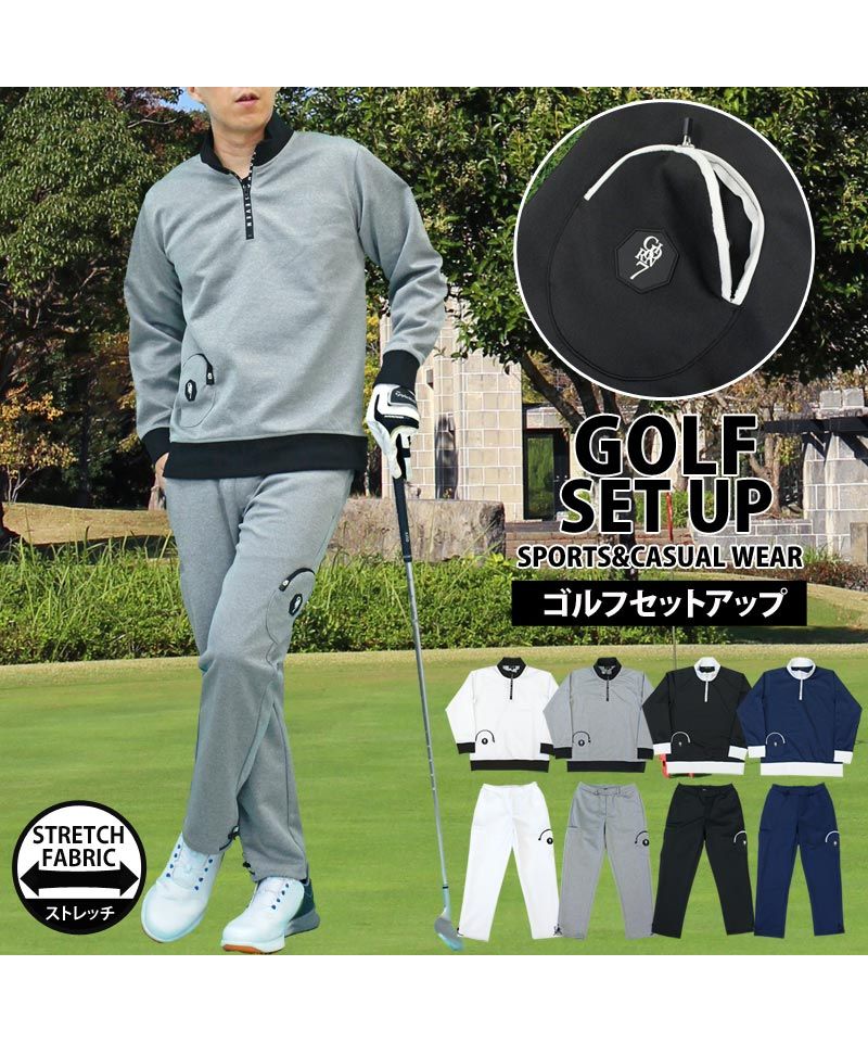 トップイズム TopIsm ゴルフウェア メンズ 上下セットアップ GIORNO SEVEN ジョルノセブン トレーナー トップス ゴルフパンツ 立体ポケット おしゃれ 秋冬 春夏