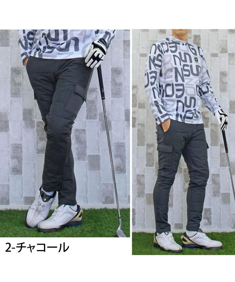トップイズム TopIsm ダウンパンツ メンズ ゴルフパンツ 暖か裏起毛 裏フリースボア ゴルフウェア アウトドア ボトムス 秋冬 防寒 スポーツ