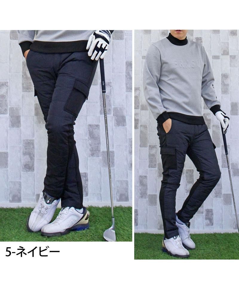 トップイズム TopIsm ダウンパンツ メンズ ゴルフパンツ 暖か裏起毛 裏フリースボア ゴルフウェア アウトドア ボトムス 秋冬 防寒 スポーツ
