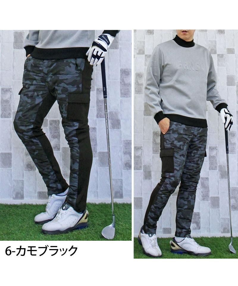 トップイズム TopIsm ダウンパンツ メンズ ゴルフパンツ 暖か裏起毛 裏フリースボア ゴルフウェア アウトドア ボトムス 秋冬 防寒 スポーツ