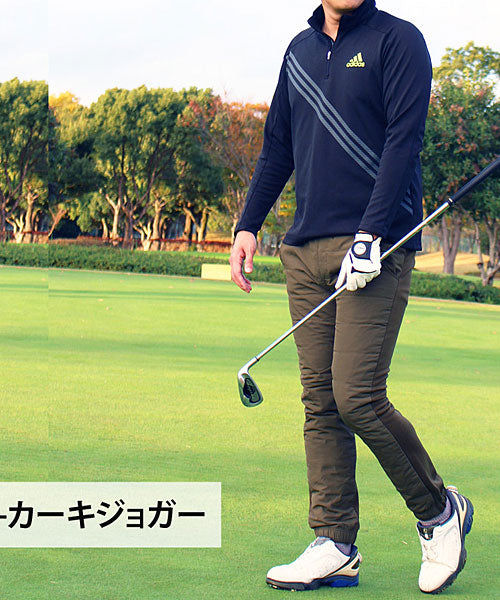 トップイズム TopIsm ジョガーとスキニーの2タイプ/ダウンパンツ裏フリース ゴルフパンツ ゴルフウェア アウトドア スポーツウェア （7-カーキジョガー） 7-カーキジョガー