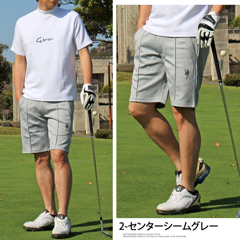 トップイズム TopIsm ゴルフパンツ メンズ ゴルフウェア GIORNO SEVEN ジョルノセブン ハーフパンツ ショートパンツ 短パン 春夏 ショーツ ストレッチ ジャージ ロゴ
