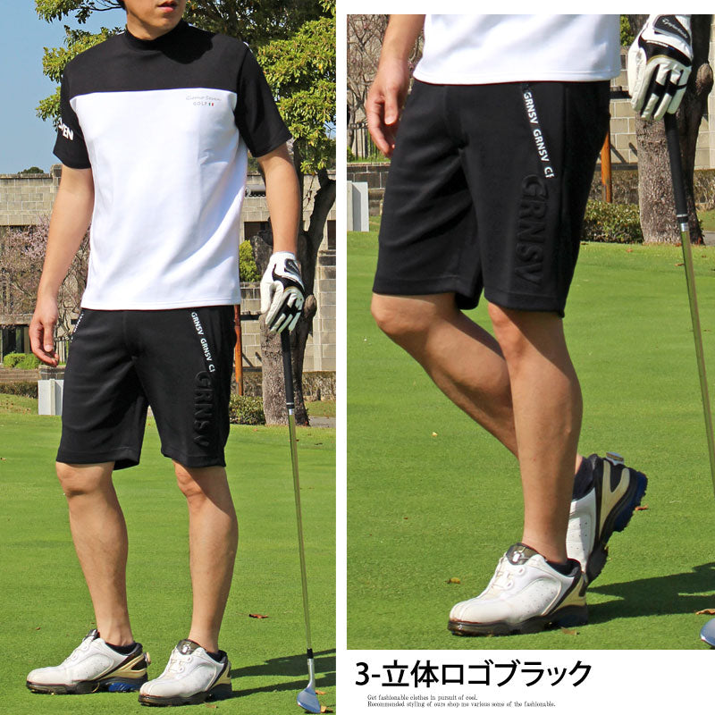 トップイズム TopIsm ゴルフパンツ メンズ ゴルフウェア GIORNO SEVEN ジョルノセブン ハーフパンツ ショートパンツ 短パン 春夏 ショーツ ストレッチ ジャージ ロゴ
