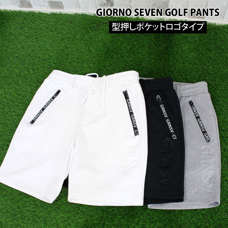 トップイズム TopIsm ゴルフパンツ メンズ ゴルフウェア GIORNO SEVEN ジョルノセブン ハーフパンツ ショートパンツ 短パン 春夏 ショーツ ストレッチ ジャージ ロゴ