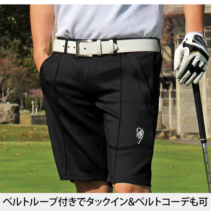 トップイズム TopIsm ゴルフパンツ メンズ ゴルフウェア GIORNO SEVEN ジョルノセブン ハーフパンツ ショートパンツ 短パン 春夏 ショーツ ストレッチ ジャージ ロゴ