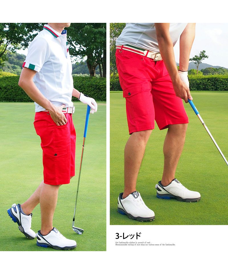トップイズム TopIsm ゴルフパンツ ハーフパンツ ゴルフウェア メンズ ショートパンツ 大きいサイズ 短パン