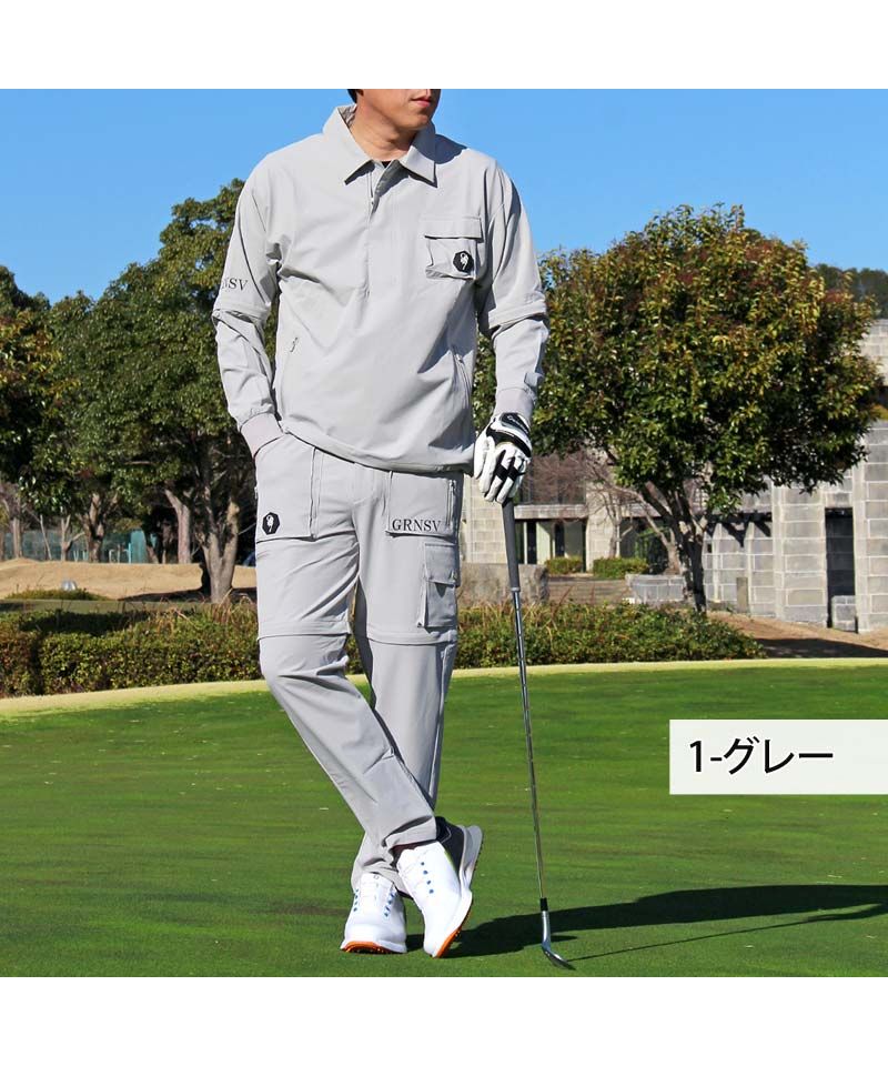 トップイズム TopIsm ゴルフウェア 4WAY 上下セットアップ メンズ ゴルフパンツ GIORNO SEVEN ジョルノセブン 2WAYジャケット ブルゾン 多機能 春夏