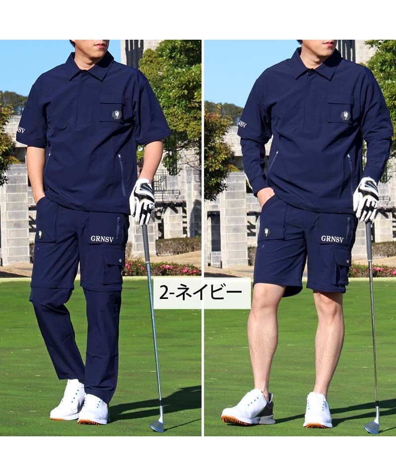トップイズム TopIsm ゴルフウェア 4WAY 上下セットアップ メンズ ゴルフパンツ GIORNO SEVEN ジョルノセブン 2WAYジャケット ブルゾン 多機能 春夏