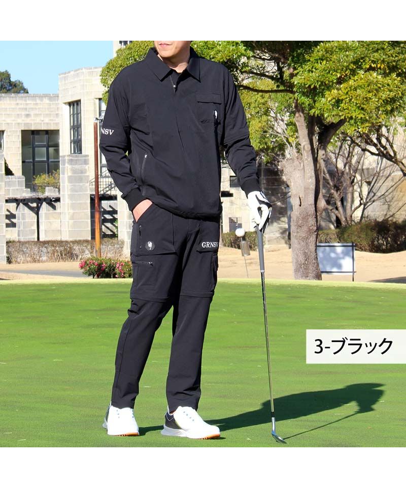 トップイズム TopIsm ゴルフウェア 4WAY 上下セットアップ メンズ ゴルフパンツ GIORNO SEVEN ジョルノセブン 2WAYジャケット ブルゾン 多機能 春夏