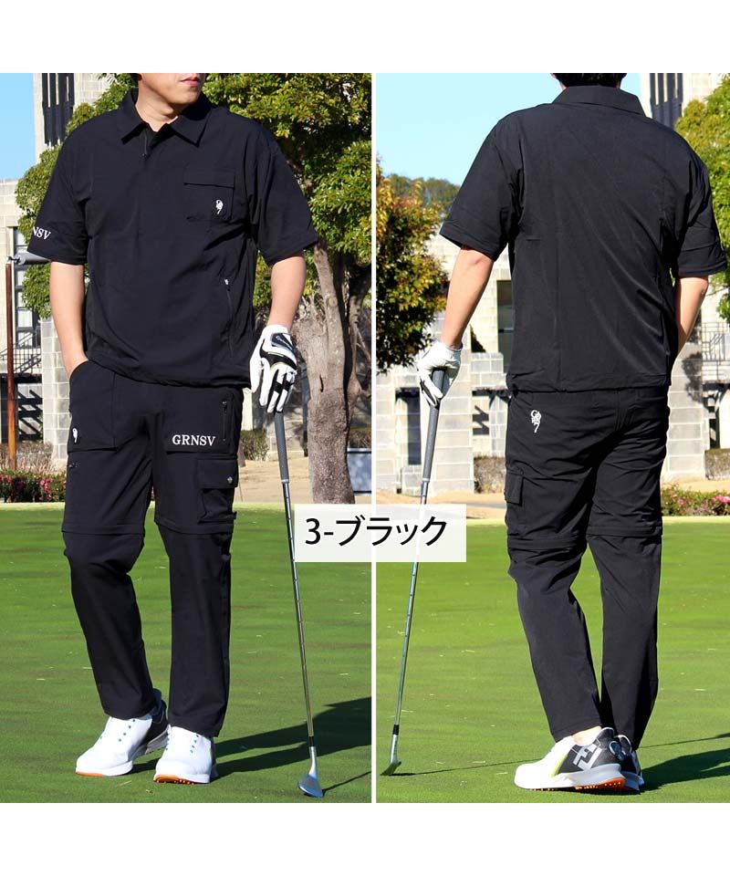 トップイズム TopIsm ゴルフウェア 4WAY 上下セットアップ メンズ ゴルフパンツ GIORNO SEVEN ジョルノセブン 2WAYジャケット ブルゾン 多機能 春夏