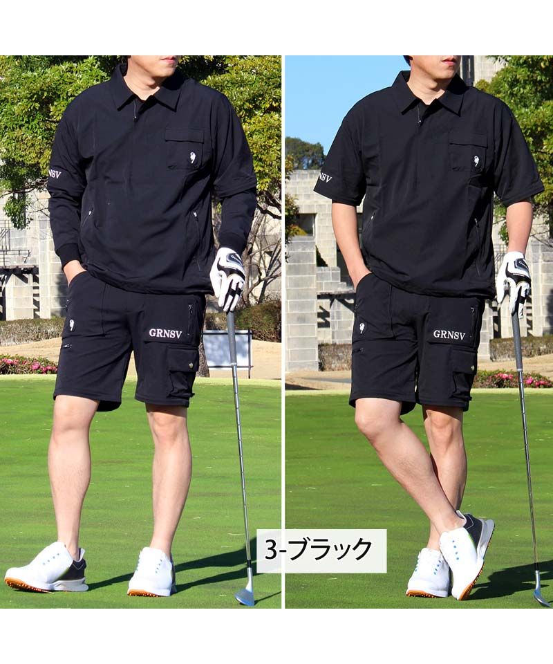 トップイズム TopIsm ゴルフウェア 4WAY 上下セットアップ メンズ ゴルフパンツ GIORNO SEVEN ジョルノセブン 2WAYジャケット ブルゾン 多機能 春夏