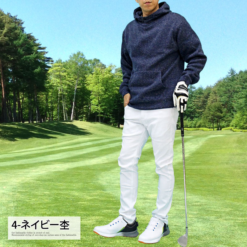 TopIsm Golf Hoodie Men's Golf Wear Knit Fleece Warm Brushed Trainer To