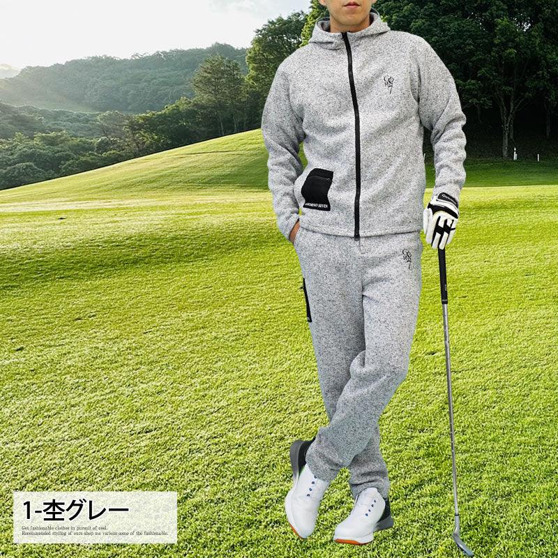 TopIsm Golf Wear Men's Set Up GIORNO SEVEN Warm Fleece Knit Golf Pants
