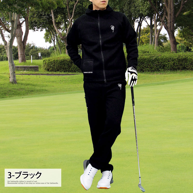 TopIsm Golf Wear Men's Set Up GIORNO SEVEN Warm Fleece Knit Golf Pants