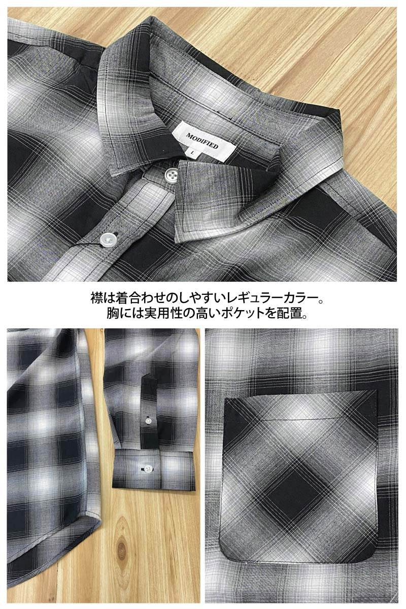 TopIsm Shirt Men's Check Shirt Madras Check Ombre Check Gingham Check Long Sleeve Shirt Casual Shirt