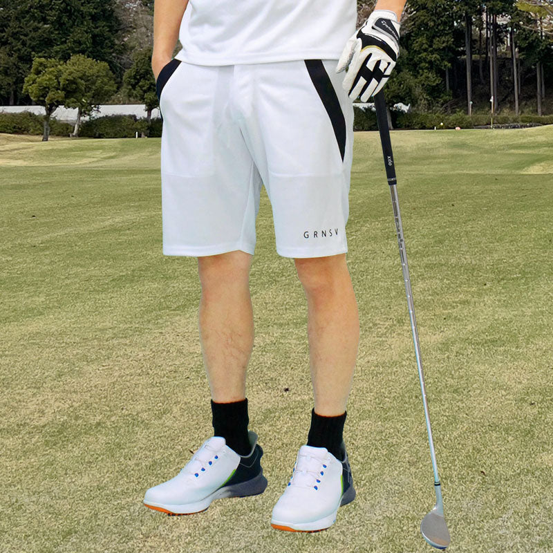 トップイズム TopIsm ゴルフパンツ メンズ ハーフパンツ GIORNO SEVEN ジョルノセブン ゴルフウェア 吸汗速乾ドライメッシュ ショートパンツ 短パン ショーツ ライン 春夏
