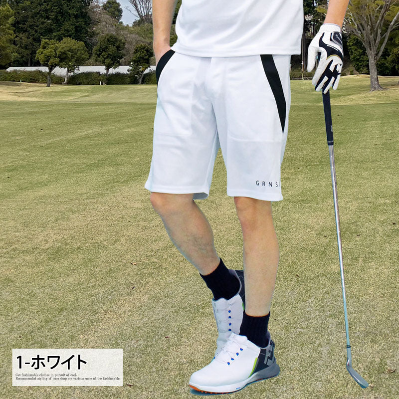トップイズム TopIsm ゴルフパンツ メンズ ハーフパンツ GIORNO SEVEN ジョルノセブン ゴルフウェア 吸汗速乾ドライメッシュ ショートパンツ 短パン ショーツ ライン 春夏