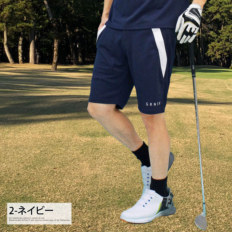 トップイズム TopIsm ゴルフパンツ メンズ ハーフパンツ GIORNO SEVEN ジョルノセブン ゴルフウェア 吸汗速乾ドライメッシュ ショートパンツ 短パン ショーツ ライン 春夏
