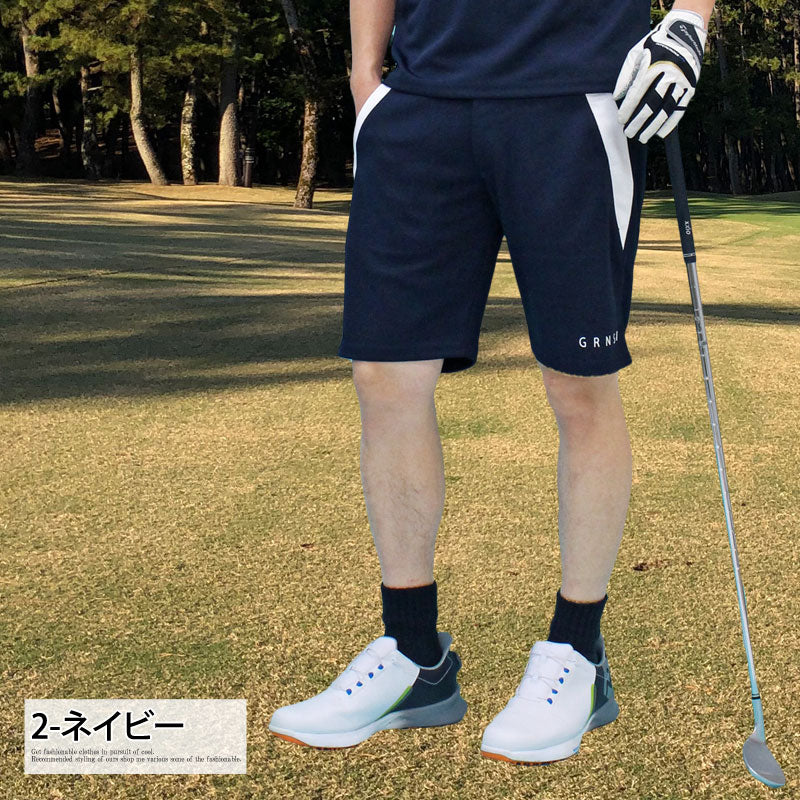 トップイズム TopIsm ゴルフパンツ メンズ ハーフパンツ GIORNO SEVEN ジョルノセブン ゴルフウェア 吸汗速乾ドライメッシュ ショートパンツ 短パン ショーツ ライン 春夏
